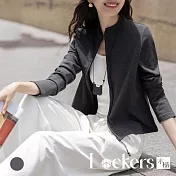 【Lockers 木櫃】城市風德絨高彈外套 L114110505 巧克力色系M