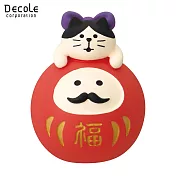 【DECOLE】concombre FUKU福MONO 開運富士山  達摩LOVE貓（紅）