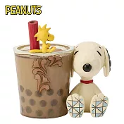 【正版授權】Enesco 史努比和糊塗塌客 珍珠奶茶 塑像 公仔/精品雕塑 胡士托/Snoopy/PEANUTS