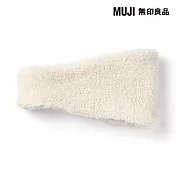【MUJI 無印良品】再生聚酯纖維保暖絨毛護耳帶 FREE 淺米