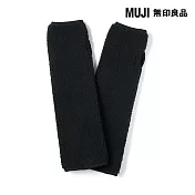 【MUJI 無印良品】再生聚酯纖維舒適絨毛袖套 FREE 暗藍