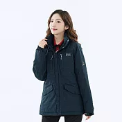 【遊遍天下】女款極暖GlobeTex防水防風保暖顯瘦羽絨外套(GJ23036) 2XL 丈青