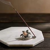 【日本悠悠庵】優雅花形 線香座 ‧ 銀