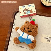 【JP生活館 】可愛掛件擺飾 鑰匙圈鑰匙扣  背带裤小熊公仔