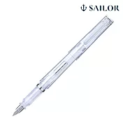 【日本寫樂SAILOR】TUZU Adjust 可調整鋼筆 晶透系列/ 晶透白/ M 中字