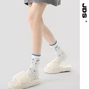 【JDS設計襪】珊瑚絨加厚保暖費爾島襪    綿綿漫冬-白