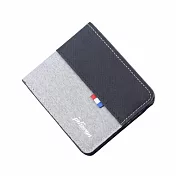 【HandStyle】男短夾 經典時尚旗標布面撞色拼接男士短夾(24)_75045 _灰色