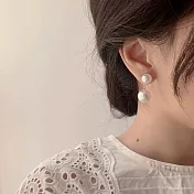 【HandStyle】耳環 輕奢氣質款復古簡約後掛式珍珠耳環_09025