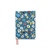 珠友 A5/25K花布可調式書衣 03灰藍柴繪