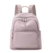 【Sayaka紗彌佳】純色輕量 9口袋收納通勤輕旅後背包 防潑包 媽媽包 薰衣草紫