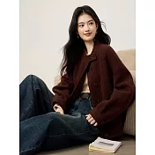 【MsMore】 立領韓版寬鬆百搭夾克外套# 126840 M 紅色