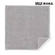 【MUJI 無印良品】棉柔軟毛巾手帕 淺灰