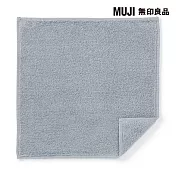 【MUJI 無印良品】棉柔軟毛巾手帕 淺藍