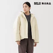 【MUJI 無印良品】女撥水加工羽絨外套 M 象牙白