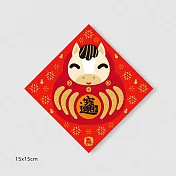 佳墨春聯-金彩-斗方- 招財達摩 DC25-01