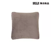 【MUJI 無印良品】保暖毯+枕組合/摩卡棕枕43x43cm/毯80x140cm
