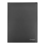 KOKUYO Campus透明資料夾收納冊40頁(A4加大)-  黑