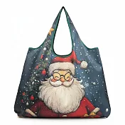 【HandStyle】購物袋 聖誕限定大容量摺疊側背環保購物袋(40525) _聖誕老人