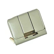 【HandStyle】女短夾 手感舒適簡約寬帶釦經典女用短夾(86080) _綠色