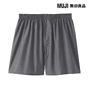 【MUJI 無印良品】男柔滑前開平口褲 S 深灰