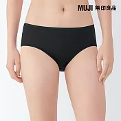 【MUJI 無印良品】女柔滑中腰內褲 L 黑色