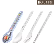 【HOUSUXI舒希】蠟筆小新－316不鏽鋼餐具三件組-A3(任選) 藍色