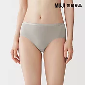 【MUJI 無印良品】女彈性中腰內褲 S 灰白