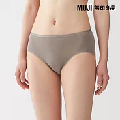【MUJI 無印良品】女彈性中腰內褲 L 摩卡棕