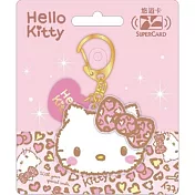 Hello Kitty豹紋愛心Supercard壓克力造型悠遊卡-立體蝴蝶結【受託代銷】