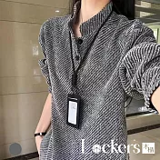 【Lockers 木櫃】美式小香風半高領保暖打底衫 L114121002 灰色L