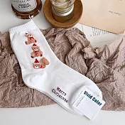 Kankoku韓國  叮叮噹聖誕襪子   * 白色