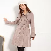 【MsMore】 都市迷情時尚中長風衣外套 106248 M 卡其色