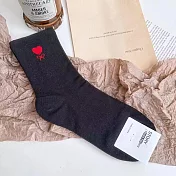 Kankoku韓國  蝴蝶愛心棉襪   * 黑色