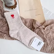 Kankoku韓國  蝴蝶愛心棉襪   * 米色