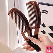 JIAGO 二合一頭皮按摩梳/蓬鬆梳/美髮梳 棕色