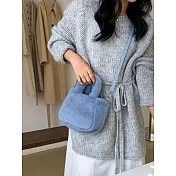 O-ni O-ni全新品秋冬精選優質仿水貂毛流行時尚韓版經久耐用水桶包(品質保證)(bag-6167)  藍色