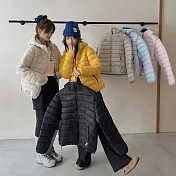 【MsMore】 大碼輕薄火排骨連帽棉襖韓版寬鬆保暖外套# 126984 M 黃色