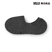 【MUJI 無印良品】女腳跟防滑輕薄隱形襪23-25cm 墨灰