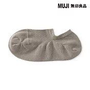 【MUJI 無印良品】女輕薄淺口直角襪23-25cm 灰棕