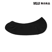 【MUJI 無印良品】女棉混不易鬆脫隱形襪23-25cm 黑色