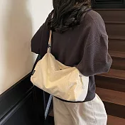 【HandStyle】側背包 極簡柔霧機能防水運動旅行側背包(86100) _米白