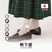 Tabio靴下屋〈毛絨絨立體動物短襪〉 28 褐米色 x 長尾山雀