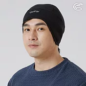 ADISI 雙層超細纖維抗風護耳保暖帽 AH25051｜保暖 輕抗風 彈性 快乾 護耳帽 F 黑色