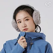 ADISI 麂皮絨毛極地保暖四戴式可折疊耳罩 AS25054 ｜刷毛 抗風 保暖耳罩 摺疊收納 F 灰藍