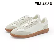 【MUJI 無印良品】柔軟鞋墊拼接休閒鞋 25.5cm 柔白