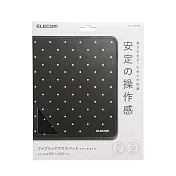 ELECOM 防潑水布面鼠墊- 水玉圖案-黑