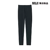 【MUJI 無印良品】女彈性天竺緊身褲 S 黑色