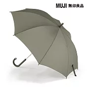 【MUJI 無印良品】晴雨兩用識別加掛長傘 卡其綠