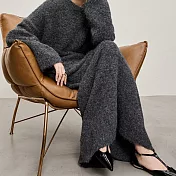 【衣途】慵懶風寬鬆毛衣裙套裝(KDAQ-B295) F 灰色