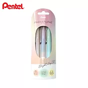 PENTEL FLOATUNE 限定輕滑按壓式鋼珠筆0.5  明亮3入組